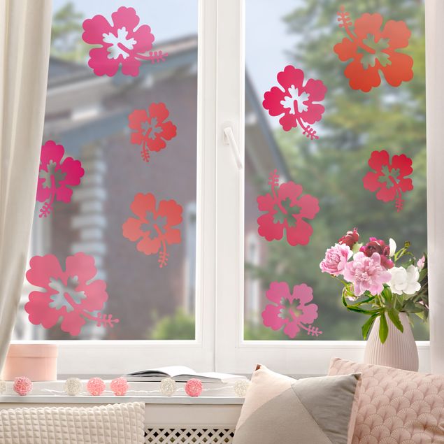 Wanddeko Küche Hibiskusblüten