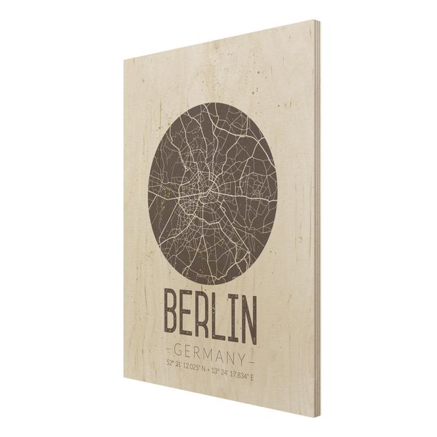 Bilder Stadtplan Berlin - Retro