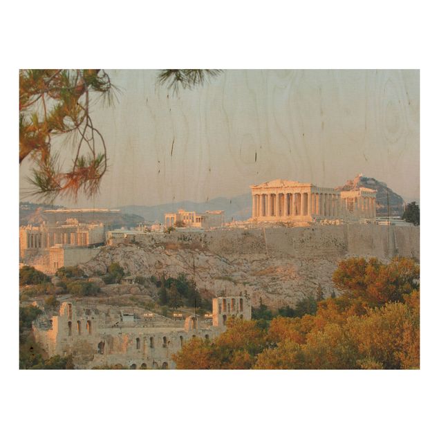 Holzbild Natur Akropolis