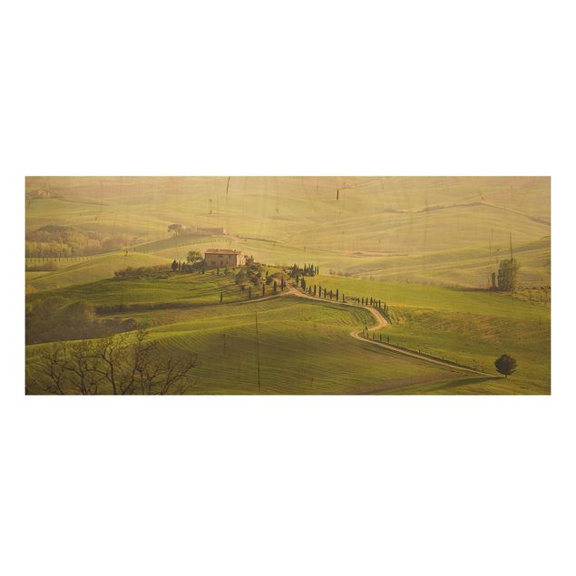 Holzbilder Landschaften Chianti Toskana