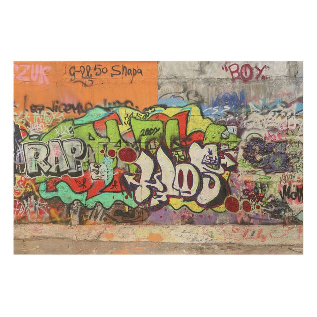 Holzbilder mit Sprüchen Graffiti