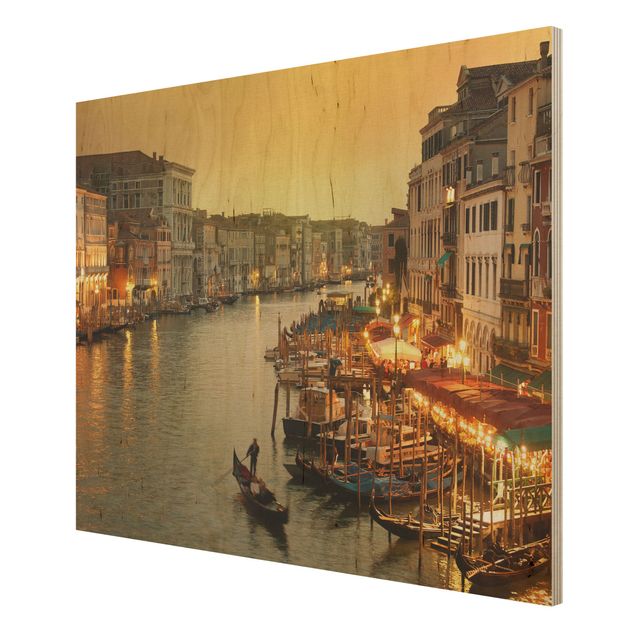 Bilder auf Holz Großer Kanal von Venedig