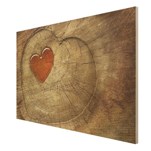 Bilder auf Holz Natural Love
