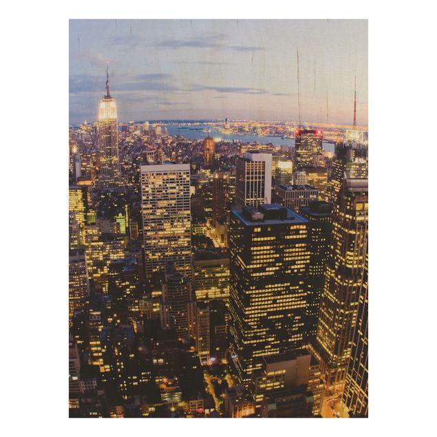 Wandbilder New York Skyline bei Nacht