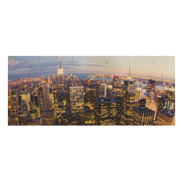 Wandbilder New York Skyline bei Nacht