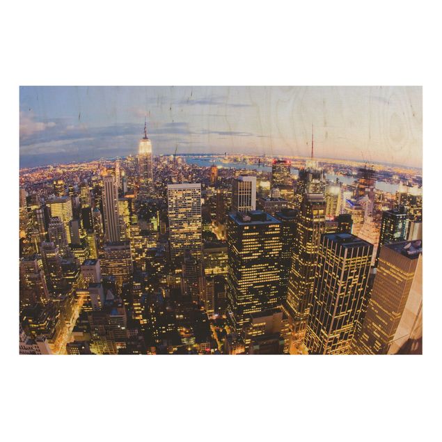 Bilder New York Skyline bei Nacht