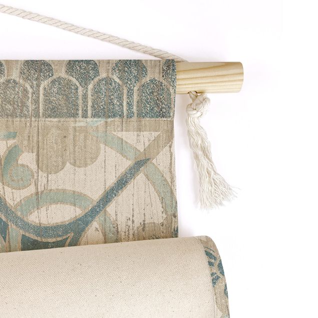 Wandbehang Holzpaneel Persisch Vintage I