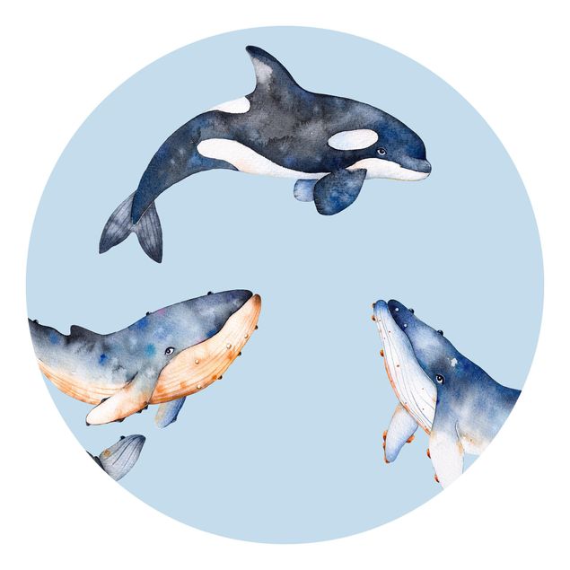 Uta Naumann Bilder Illustrierte Wale als Aquarell