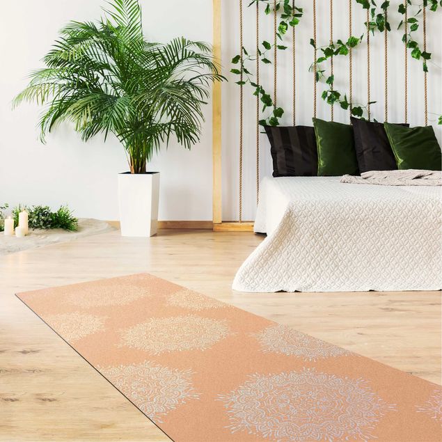 Moderne Teppiche Indisches Mandala Pastell