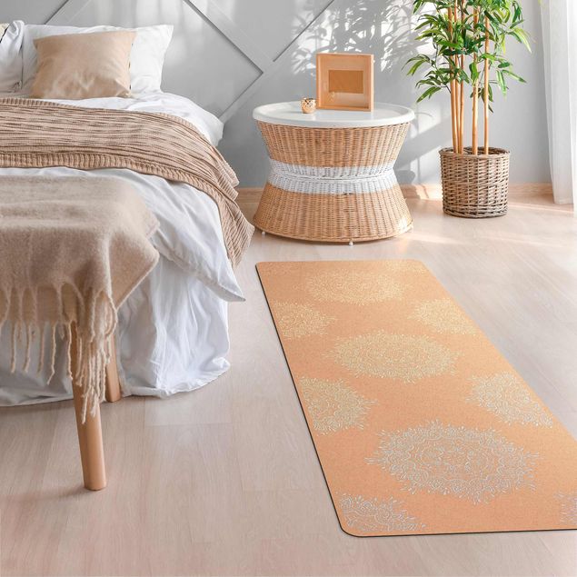 Teppich Orientalisch Indisches Mandala Pastell