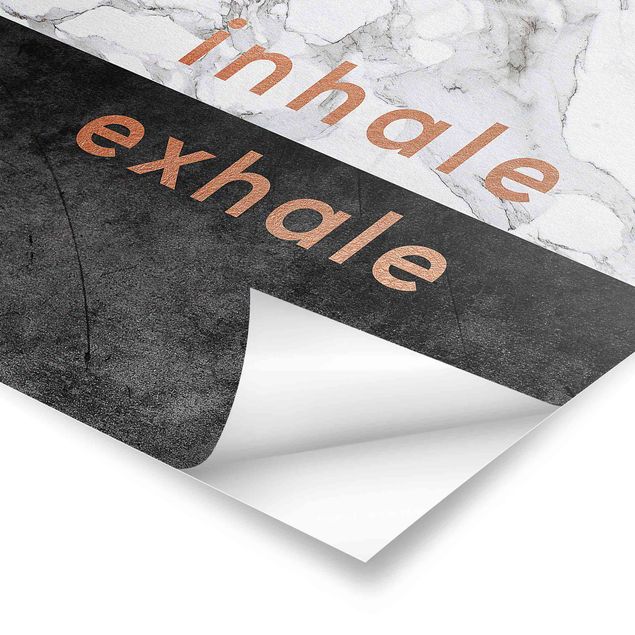Poster bestellen Inhale Exhale Kupfer und Marmor
