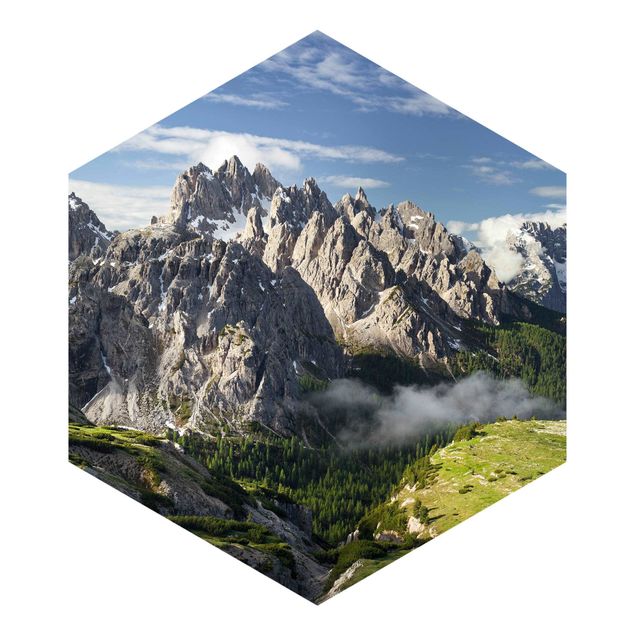 Wandtapete gruen Italienische Alpen