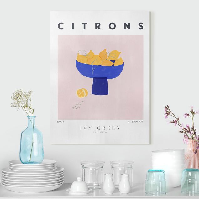 Küchen Deko Ivy Green Illustrations - Citrons