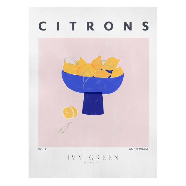 Leinwandbilder Gemüse & Obst Ivy Green Illustrations - Citrons
