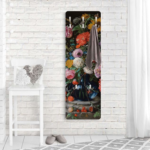 Garderobenpaneel bunt Jan Davidsz de Heem - Glasvase mit Blumen