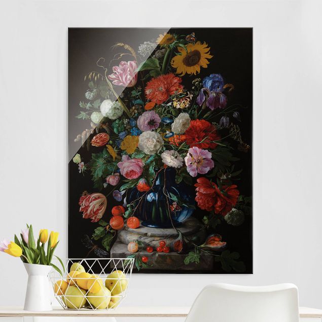 Wandbilder Sonnenblumen Jan Davidsz de Heem - Glasvase mit Blumen