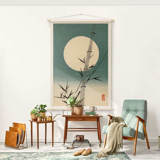 Küche Dekoration Japanische Zeichnung Bambus und Mond
