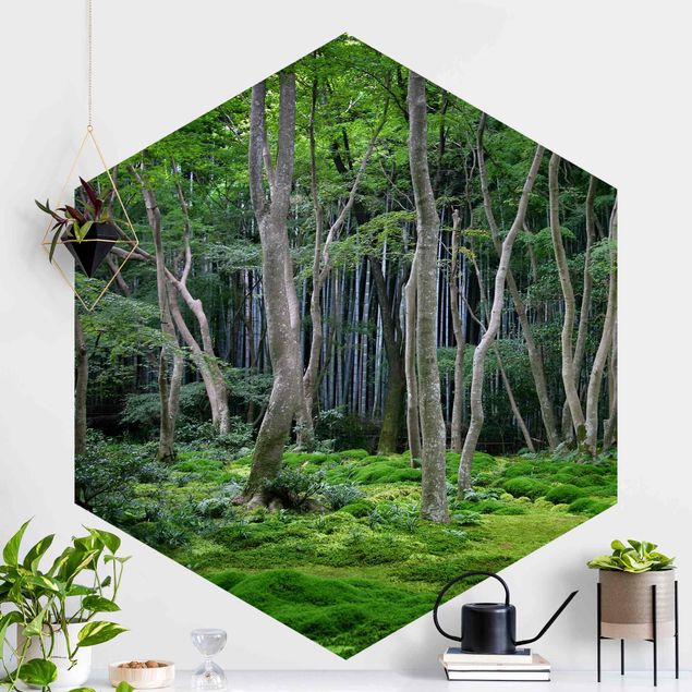 Wanddeko Küche Japanischer Wald