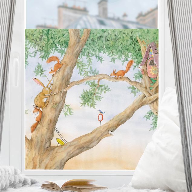 Fenstersticker Tiere Josi Hase - Wohnung der Eichhörnchen