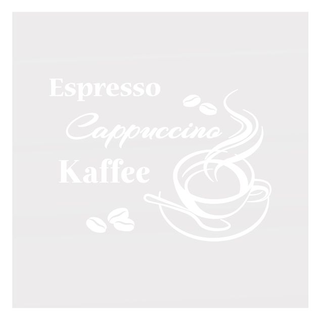 Sichtschutzfolie Kaffeepause - Espresso Cappuccino Kaffee II