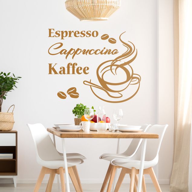 Küche Dekoration Kaffeepause - Espresso Cappucino Kaffee
