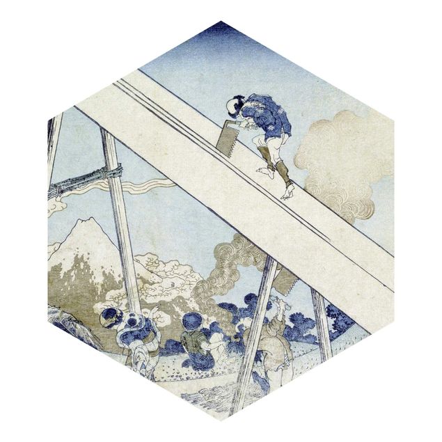 Tapete Pflanzen Katsushika Hokusai - In den Totomi Bergen