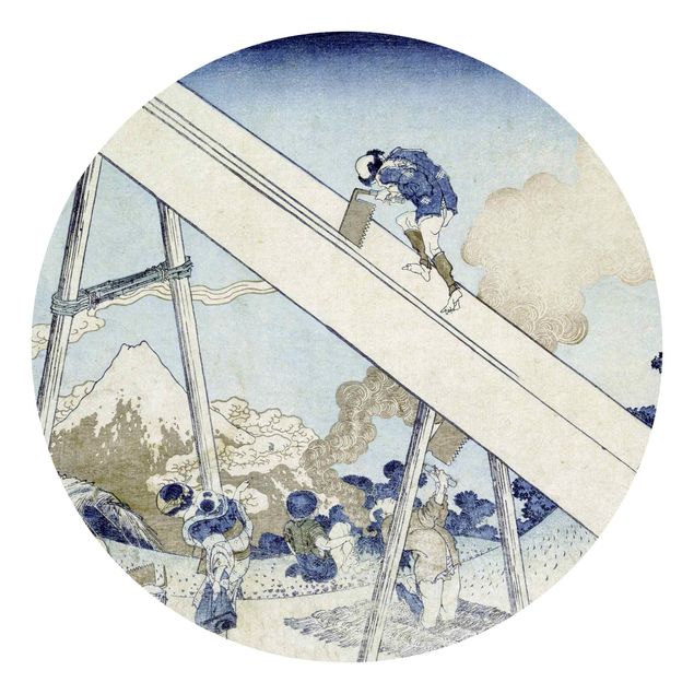 Retro Tapete Katsushika Hokusai - In den Totomi Bergen