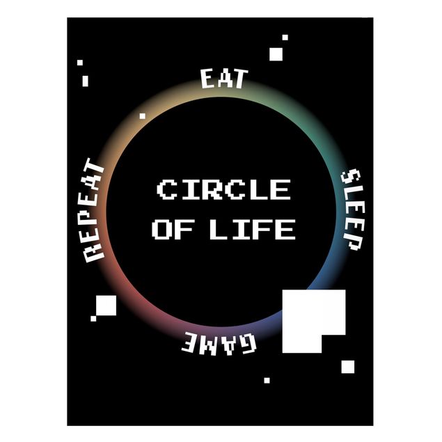 Wandbilder Sprüche Classical Video Game Circle Of Life