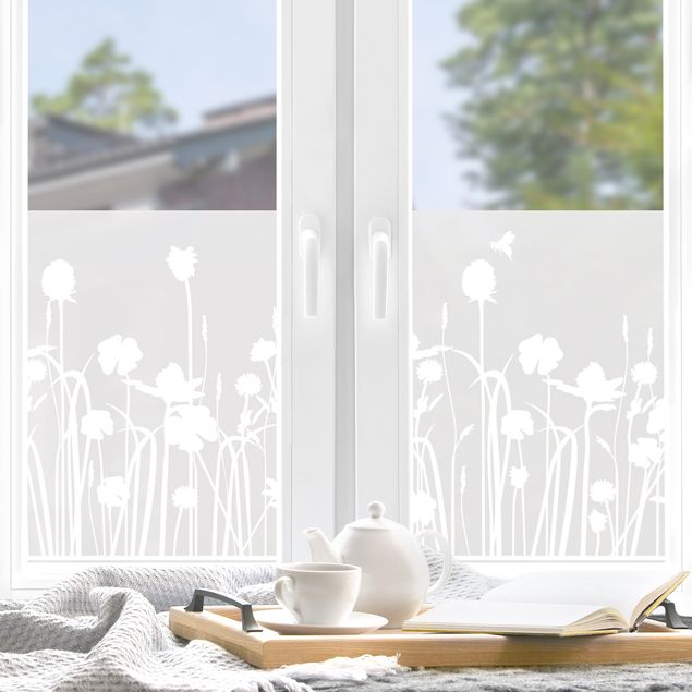Fensterbilder Blumen Klee - Wiese II