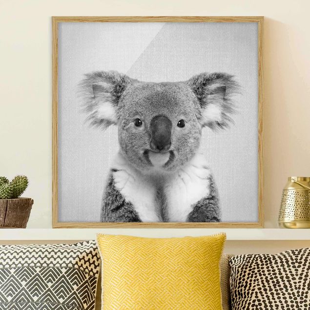 Deko Kinderzimmer Koala Klaus Schwarz Weiß
