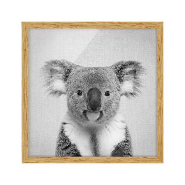 Wandbilder Modern Koala Klaus Schwarz Weiß