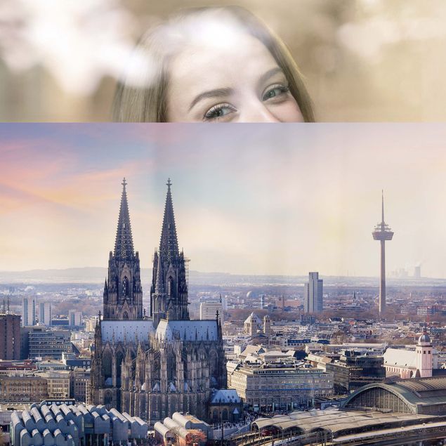 Fensterfolie - Sichtschutz - Köln Skyline mit Dom - Fensterbilder