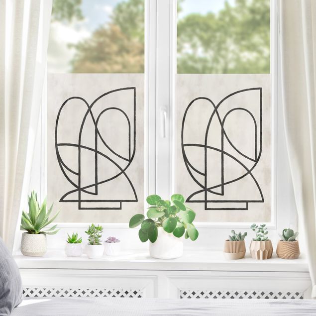 Fensterfolie - Sichtschutz - Konturen I - Fensterbilder