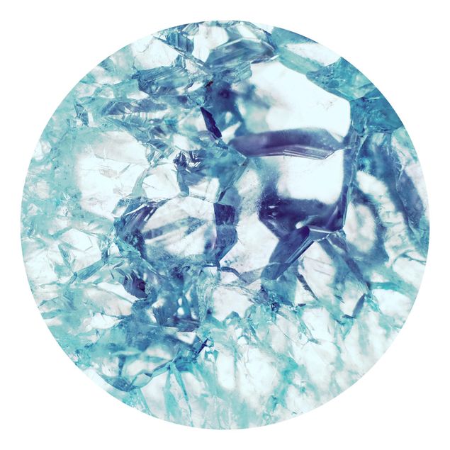 Tapeten Modern Kristall Blau