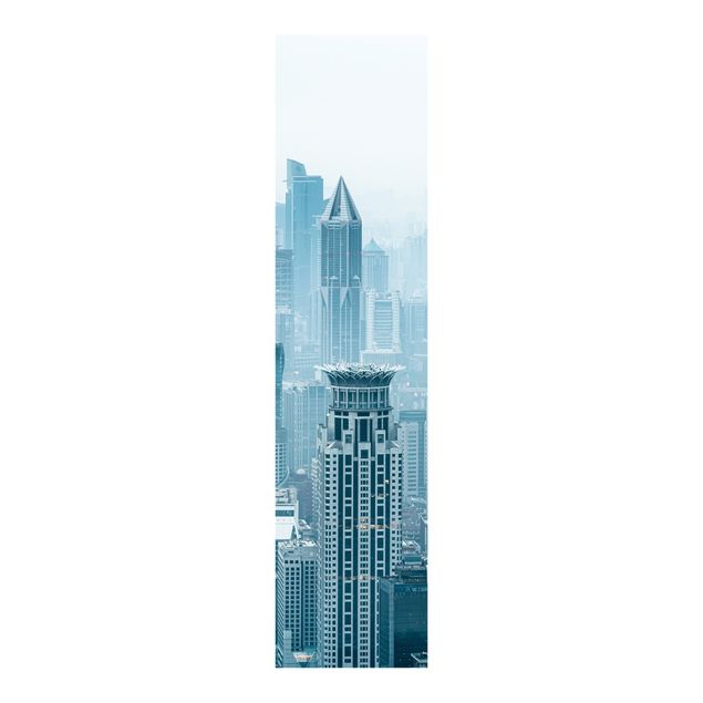 Schiebegardinen Skyline Kühles Shanghai