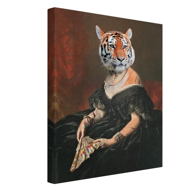 Wandbilder Kunstdrucke Lady Tiger