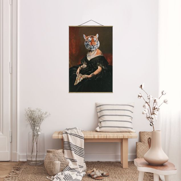 Wandbilder Portrait Lady Tiger