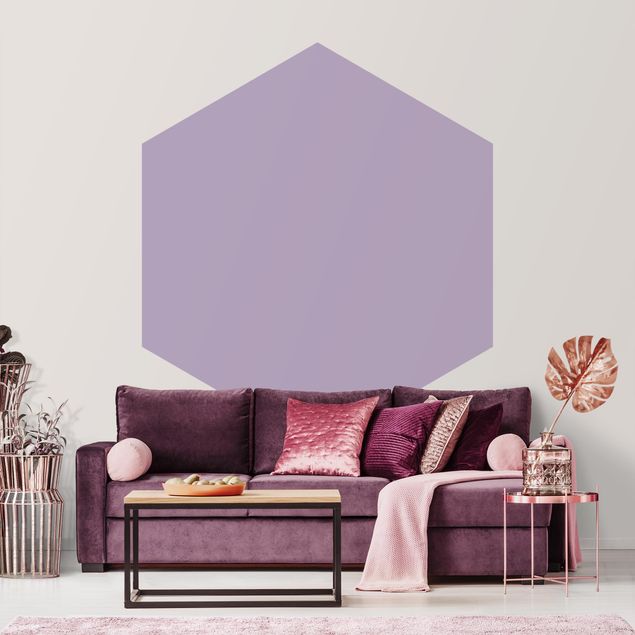 Hexagon Tapete Lavendel