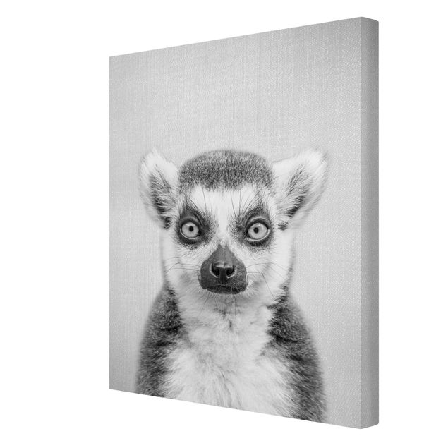 Wandbilder Modern Lemur Ludwig Schwarz Weiß