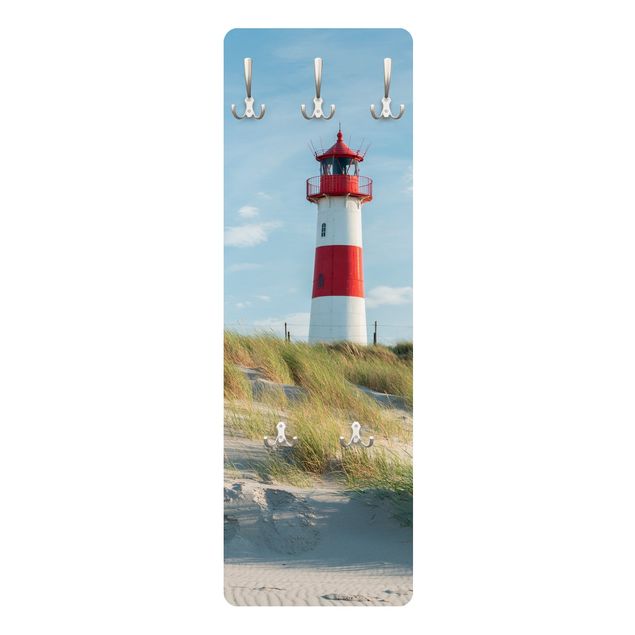 Garderobe mit Motiv Leuchtturm an der Nordsee