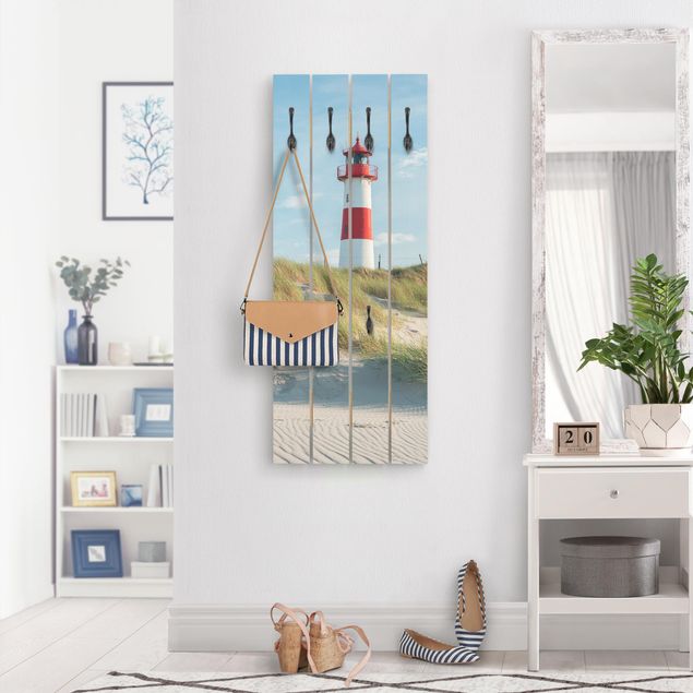 Garderobe Vintage Leuchtturm an der Nordsee