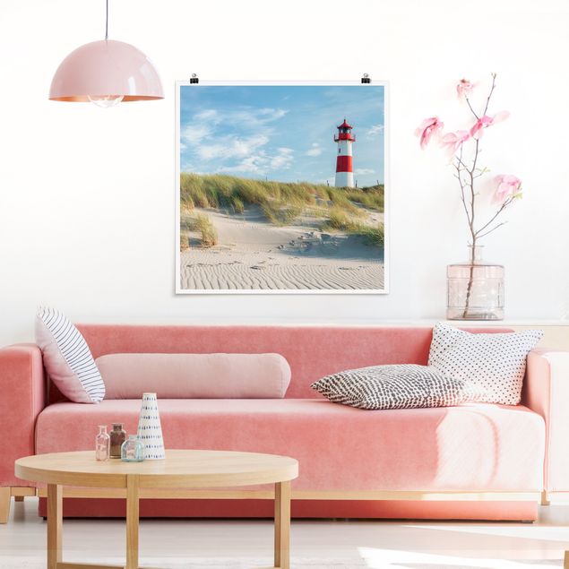 Wandbilder Landschaften Leuchtturm an der Nordsee