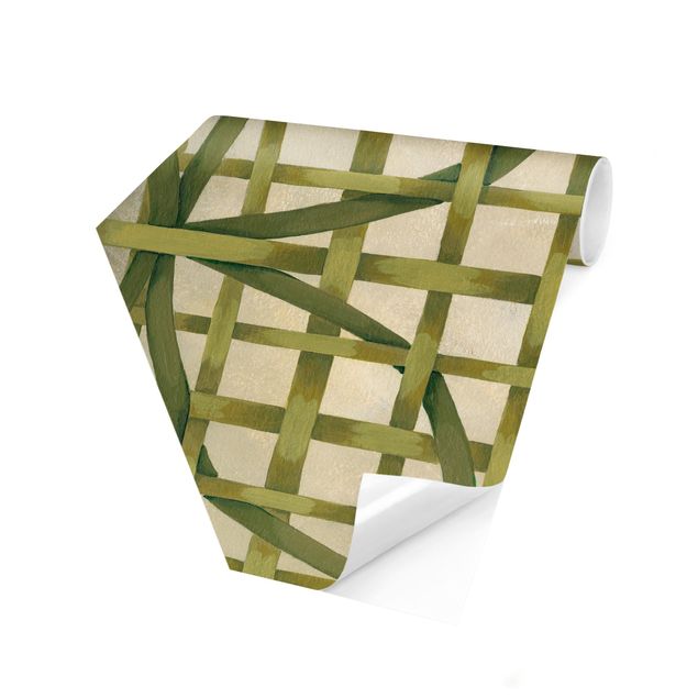 Tapete Hexagon Lichtspielband Grün
