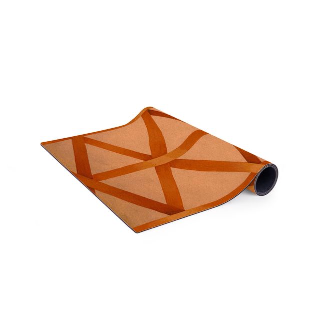 Teppich Esszimmer Lichtspielband Orange