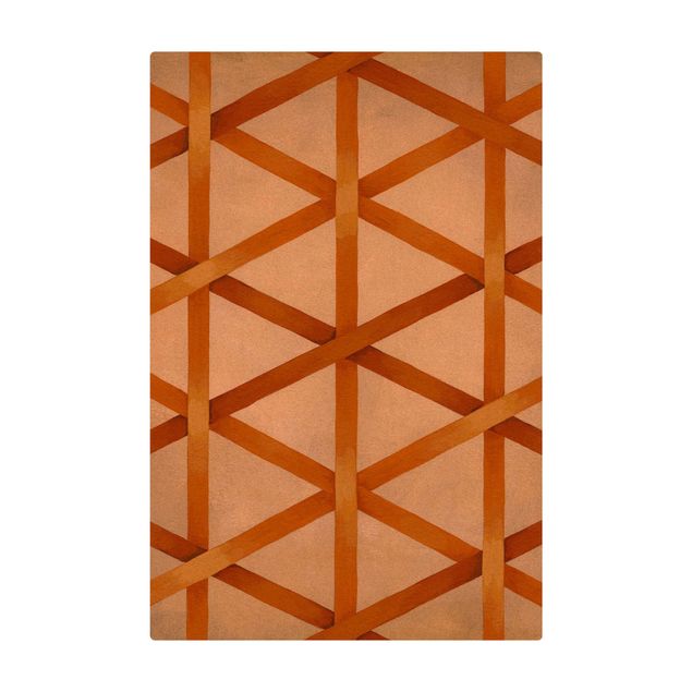 Kork-Teppich - Lichtspielband Orange - Hochformat 2:3