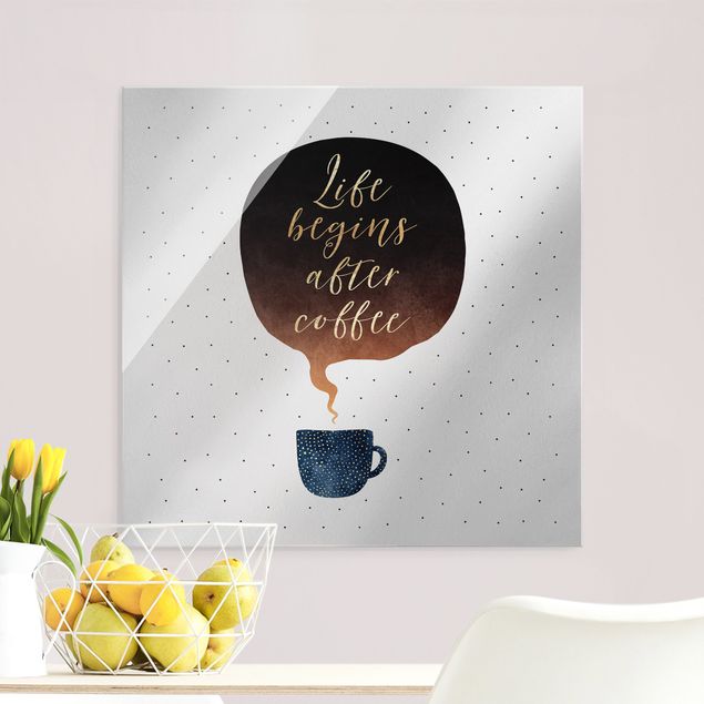 Wandbilder Kaffee Life Begins After Coffee Punkte