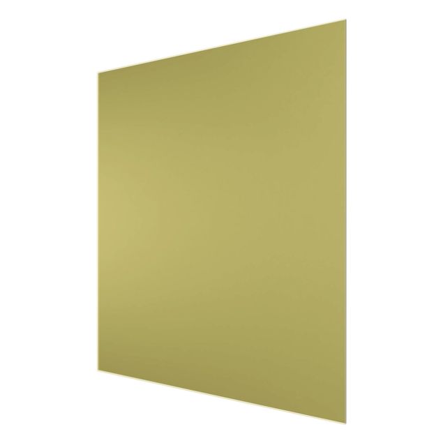 Glasbild - Lindgrün Bambus - Quadrat 1:1