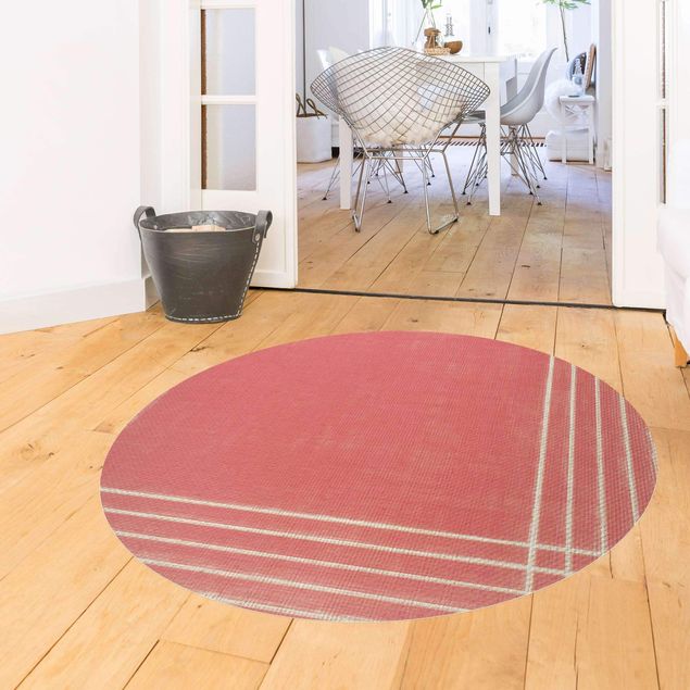 Teppich abstrakt Linien Treffen auf Rot