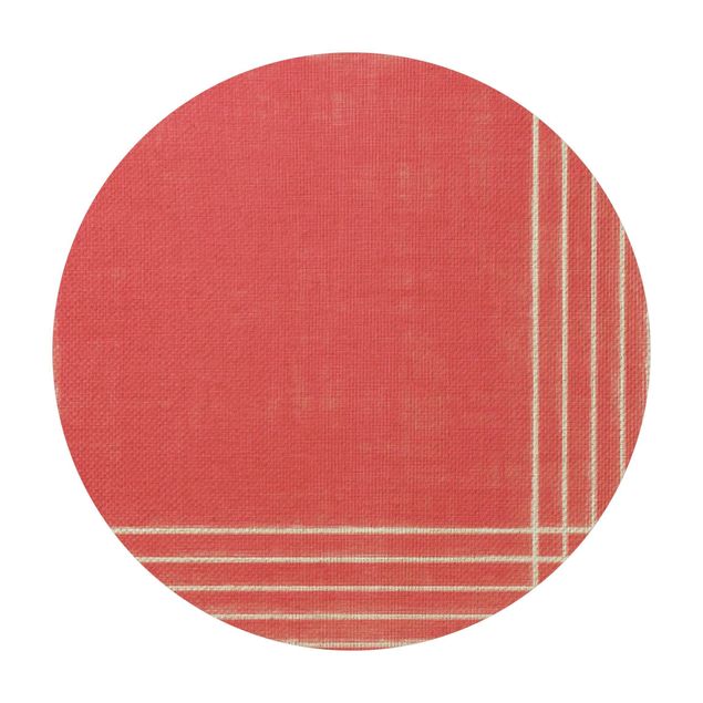 Vinyl-Teppiche Linien Treffen auf Rot