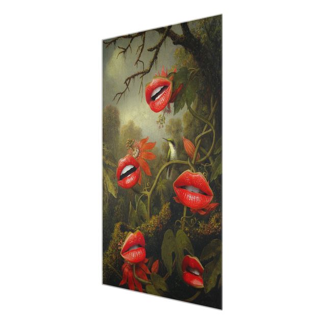 Wandbilder Kunstdrucke Lippen Dschungel